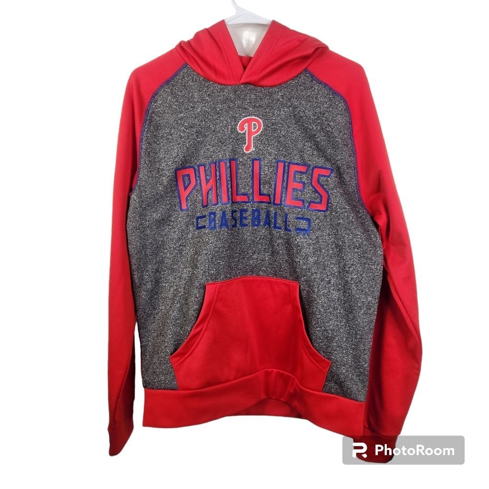 NEW Fanatics Mens Philadelphia Phillies Long Sleeve Pullover Hoodie Size Medium